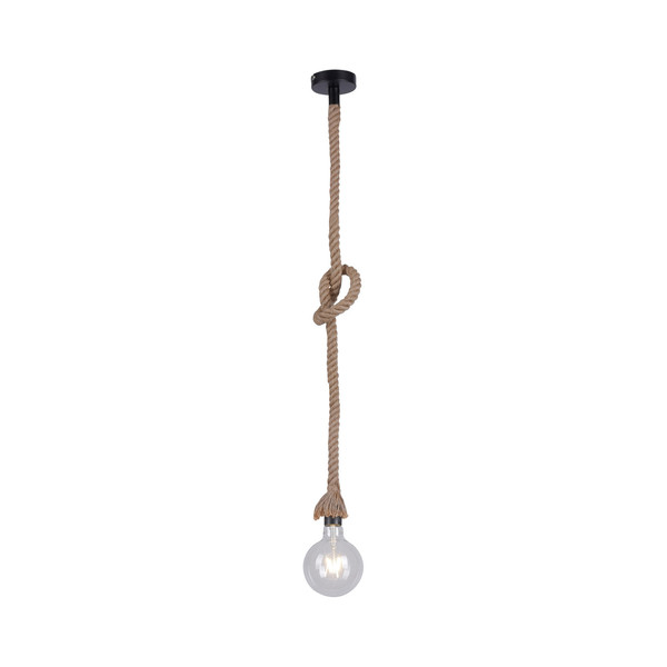 JUST LIGHT ROPE Pendelleuchte E27 max. 15W schwarz 15481-18