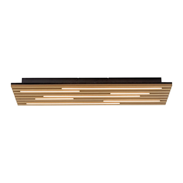 JUST LIGHT AKUSTIK LED Deckenleuchte Warmweiss 25W Holz-natur 15591-79
