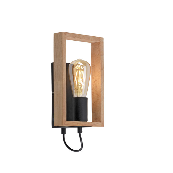 JUST LIGHT FRANKY Wandleuchte E27 max. 60W schwarz 15654-18