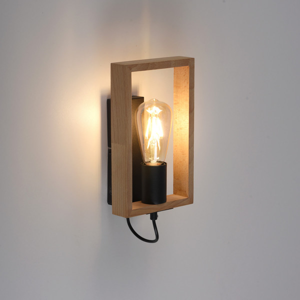 JUST LIGHT FRANKY Wandleuchte E27 max. 60W schwarz 15654-18