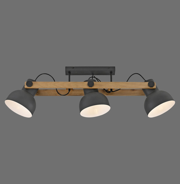 JUST LIGHT CUP 2.0 Deckenleuchte E27 max. 60W 3-fach schwarz 15745-18