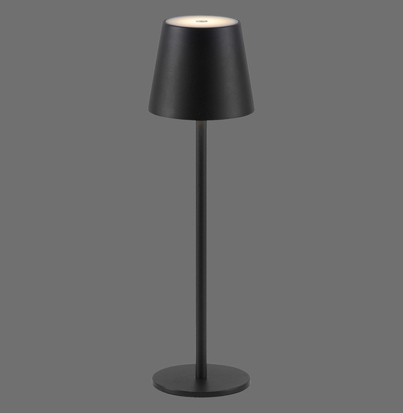 JUST LIGHT EURIA LED AKKU-Tischleuchte Warmweiss Dimmbar 2,5W schwarz IP54 19250-18