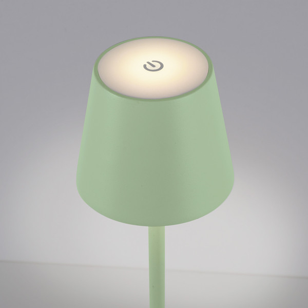 JUST LIGHT EURIA LED AKKU-Tischleuchte Warmweiss Dimmbar 2,5W grün IP54 19250-43