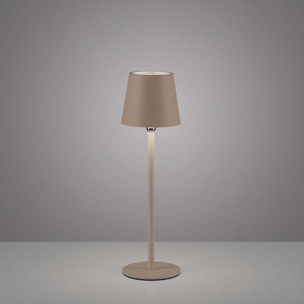 JUST LIGHT BOTERIA LED AKKU-Tischleuchte Warmweiss Dimmbar 2,5W sand IP54 19251-39