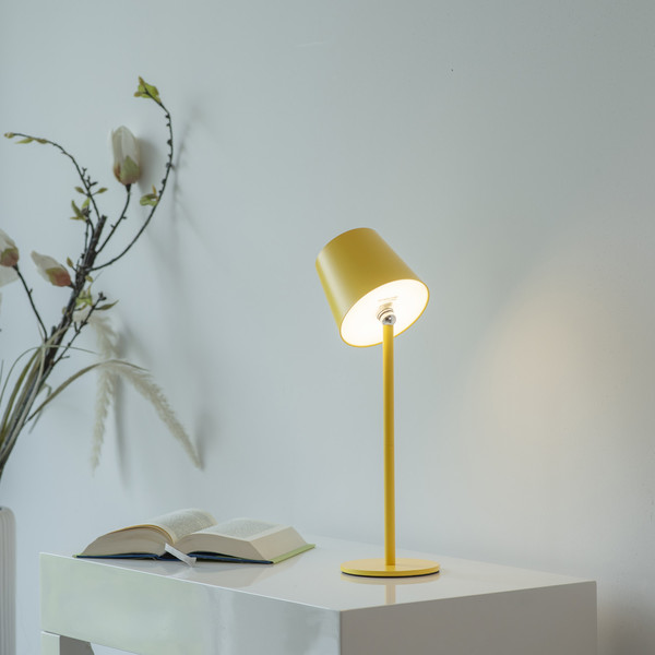 JUST LIGHT BOTERIA LED AKKU-Tischleuchte Warmweiss Dimmbar 2,5W gelb IP54 19251-81
