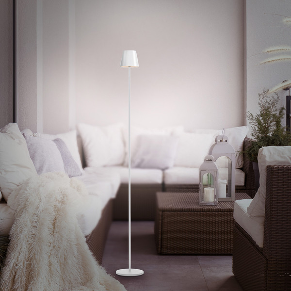 JUST LIGHT EURIA LED AKKU-Stehleuchte Warmweiss Dimmbar 2,5W weiss IP54 19252-16