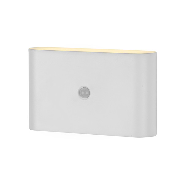 JUST LIGHT AKKU ZIDDY LED AKKU-Wandleuchte Warmweiss 3W 2-fach weiss IP44 19475-16