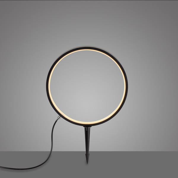 JUST LIGHT ZIRKULU LED Erdspießleuchte Warmweiss 2,2W schwarz IP65 19510-18