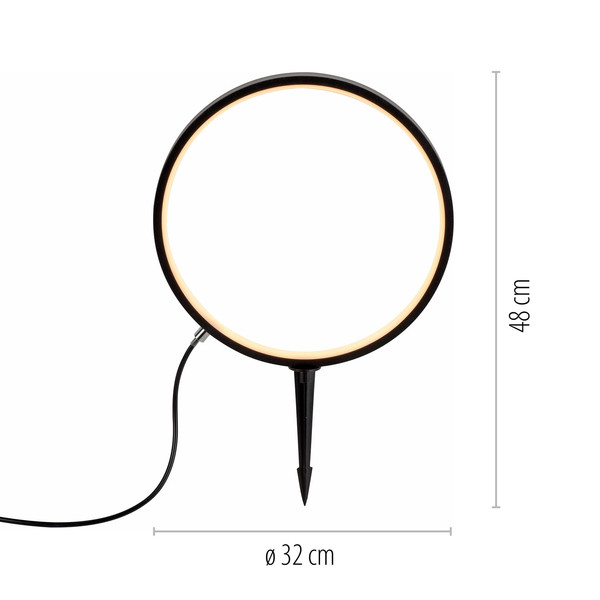 JUST LIGHT ZIRKULU LED Erdspießleuchte Warmweiss 2,2W schwarz IP65 19510-18