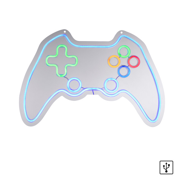 JUST LIGHT NEON-GAMER LED Neon-LED-Bild blau,grün,rot,orange 6,5W multicolor 85022-70