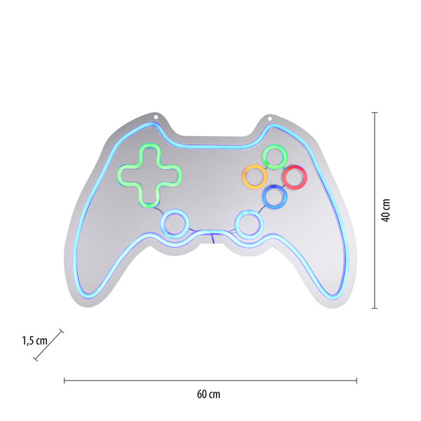 JUST LIGHT NEON-GAMER LED Neon-LED-Bild blau,grün,rot,orange 6,5W multicolor 85022-70