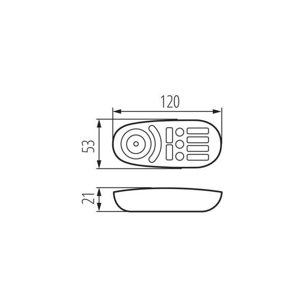 Kanlux Fernbedienung für LED-Streifen REMOTE RGBW Weiß 22146