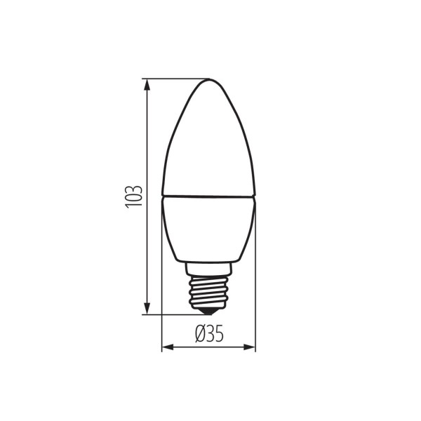 Kanlux Lampe DUN LED E14 Weiß 4.9W 23434