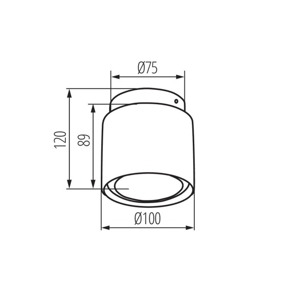 Kanlux Deckenleuchte SONOR GU10 LED GU10 Schwarz 24362