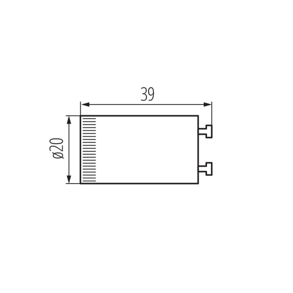 Kanlux Starter, Blindstarter für T8 LED Röhren 26069
