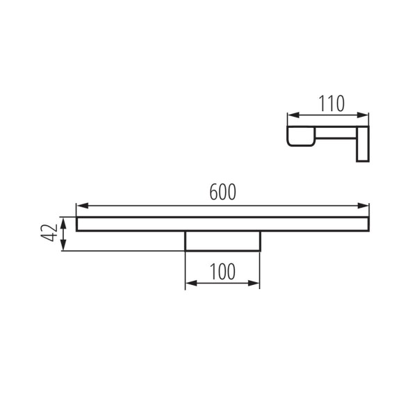 Kanlux LED-Wandleuchte ASTEN LED IP44 Schwarz IP44 26684