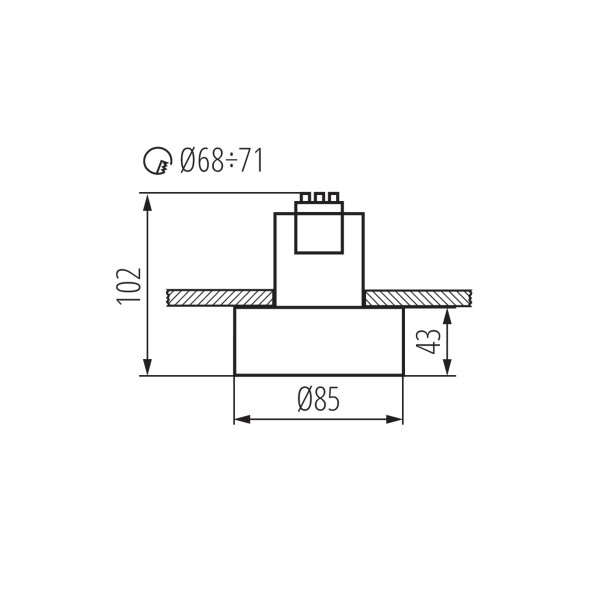 Kanlux 27576 RITI Aufbau-Downlight Aufbauleuchte GU10