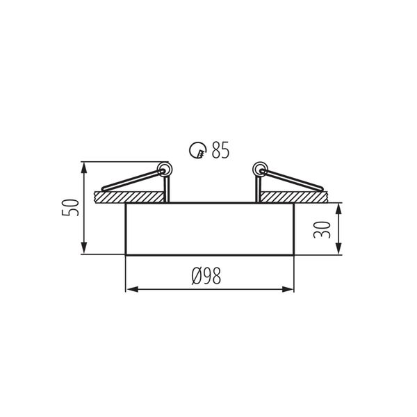 Kanlux MINI BORD 28783 Einbau Downlight max. 35W GX5,3/GU10 schwarz