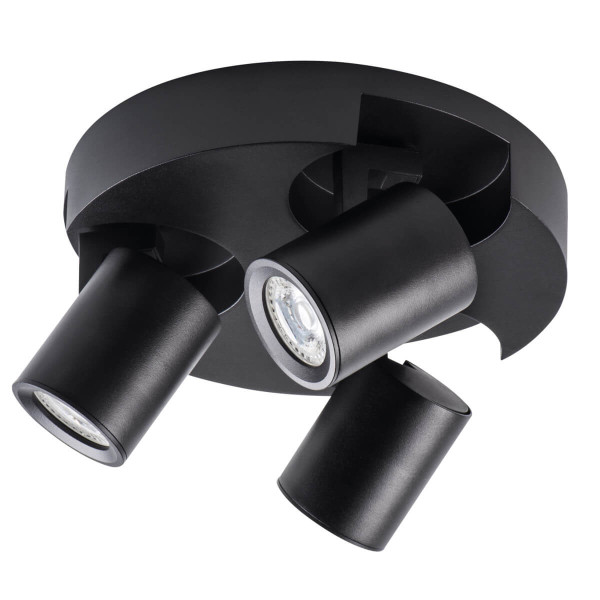 Kanlux LAURIN 29127 Wand-Deckenleuchte 3x max. 35W GU10 schwarz