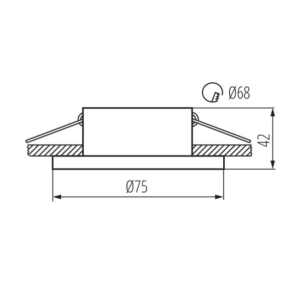 Kanlux SIMEN 29138 Einbau Downlight max. 35W GX5,3/GU10 schwarz/weiss