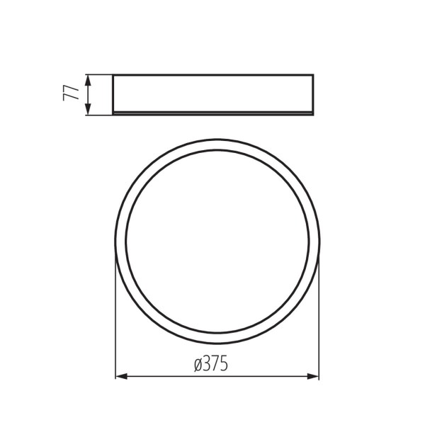 Kanlux JASMIN 370-A E27 Deckenleuchte Anthrazit 2x 29200