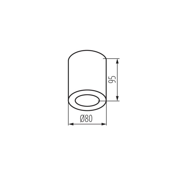 Kanlux Deckenleuchte SANI IP44 GU10 Nickel IP44 29242