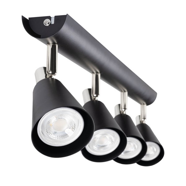 Kanlux Wand-Deckenleuchte SEMPRA GU10 Schwarz 4x 33097