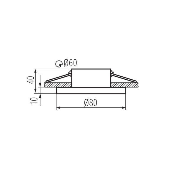 Kanlux Einbau-Downlight, Einbauleuchte FLINI IP44 Gx5,3/GU10 Weiß IP44/20 33123