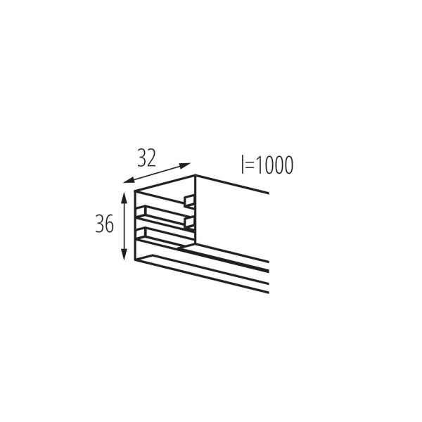 Kanlux 3-Phasen-Stromschiene TEAR N Weiß 33230