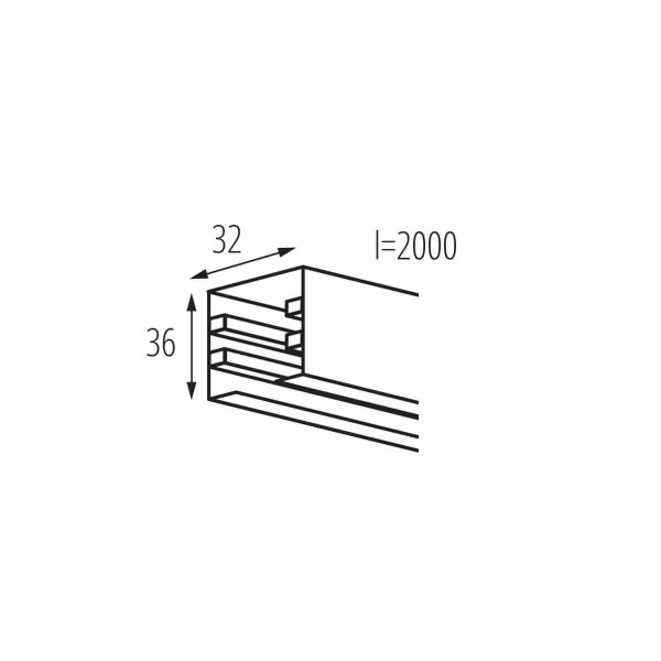 Kanlux 3-Phasen-Stromschiene TEAR N Schwarz 33233