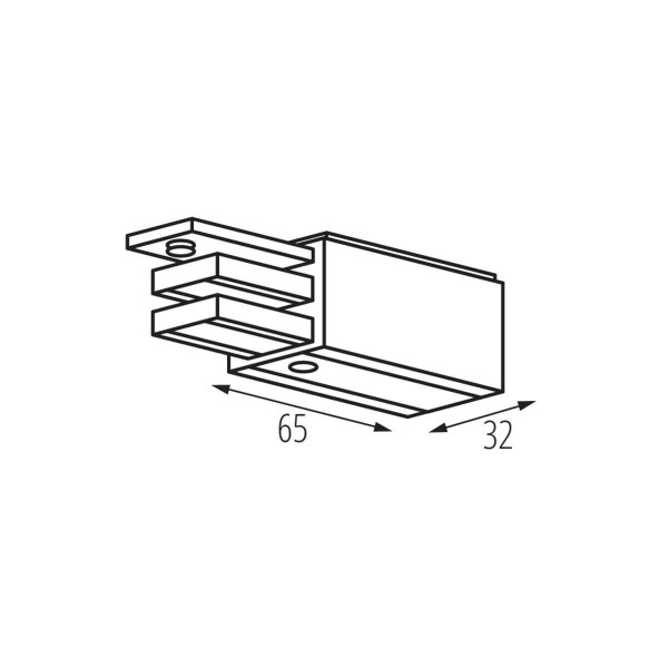 Kanlux Stromeinspeisung mit Stecker TEAR N Schwarz 33235