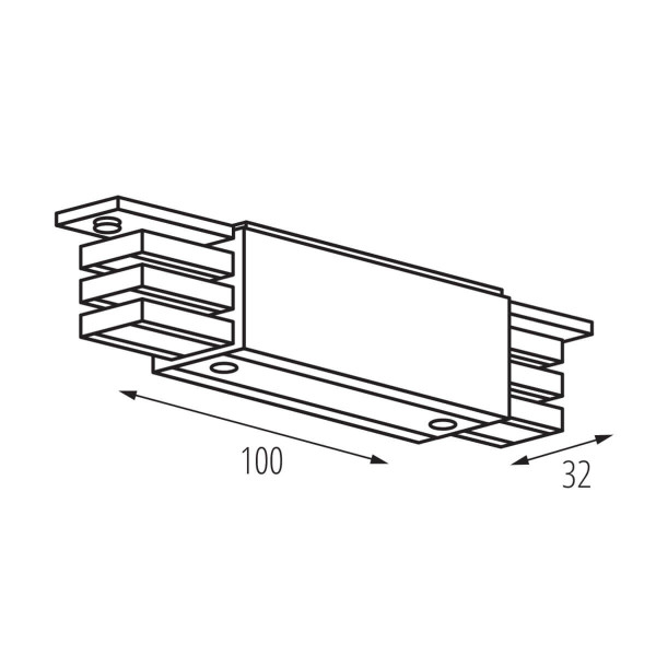 Kanlux Innenverbinder Typ I TEAR N Schwarz 33241