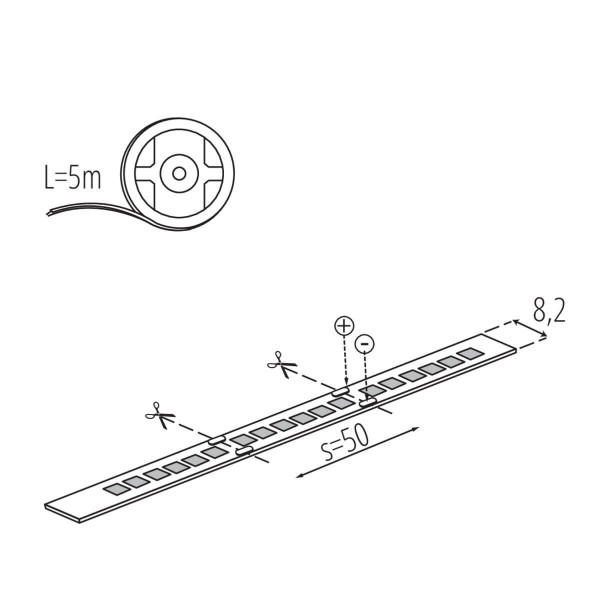 Kanlux LED-Streifen STRIP L120 1m = 16W IP65 33315