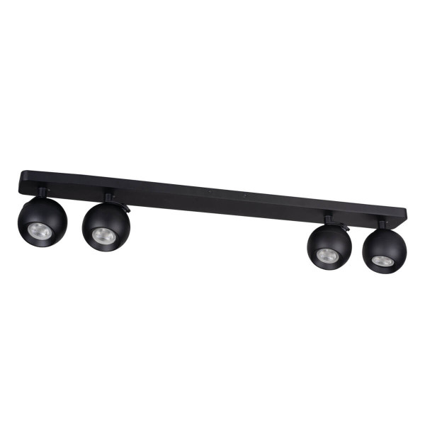 Kanlux Wand-Deckenleuchte GALOBA GU10 Schwarz 4x 33681