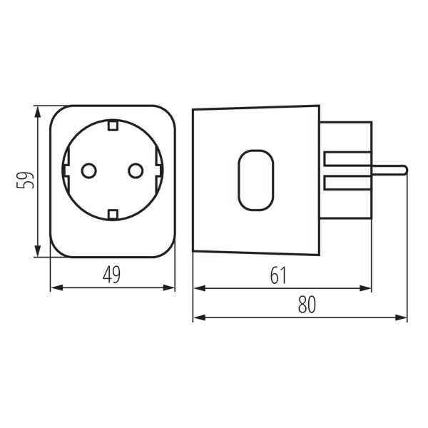 Kanlux Steckdosenadapter SMART Weiß 33701