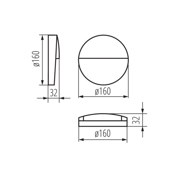 Kanlux Außenleuchte/Wandaufbau DULI LED Anthrazit IP54 33753