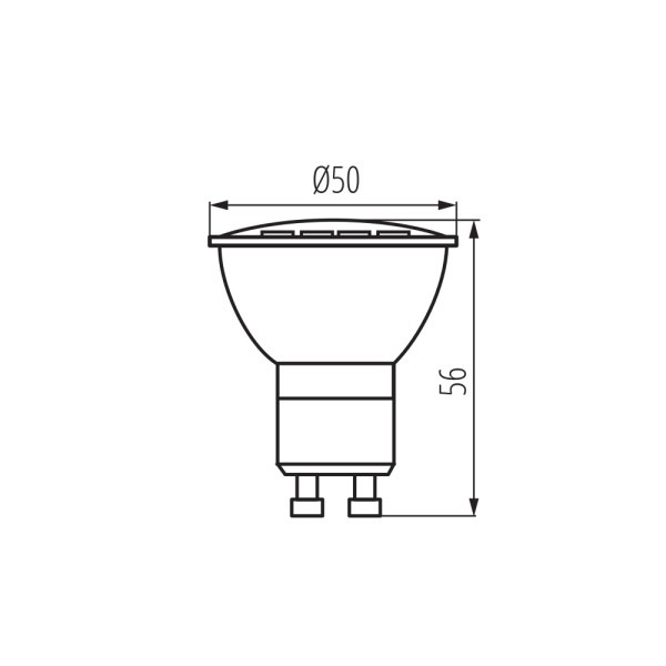 Kanlux 34968 TOMIlv2 LED 4.9W GU10-WW Spot