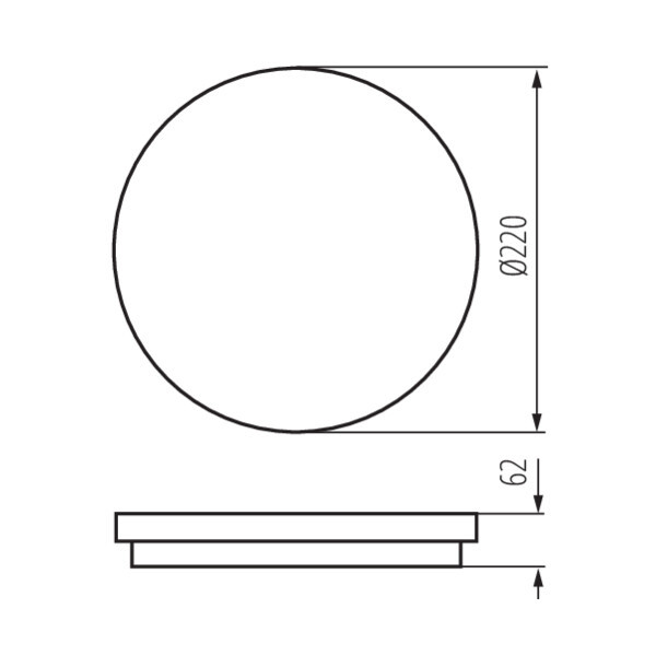 Kanlux LED- Deckenleuchte STIVI Weiß IP65 35006