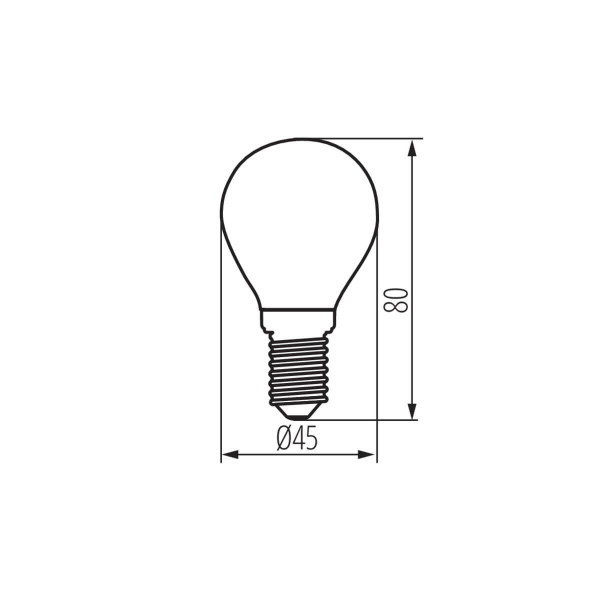 Kanlux Lampe XLED G45 E14 Transparent 6W 35277