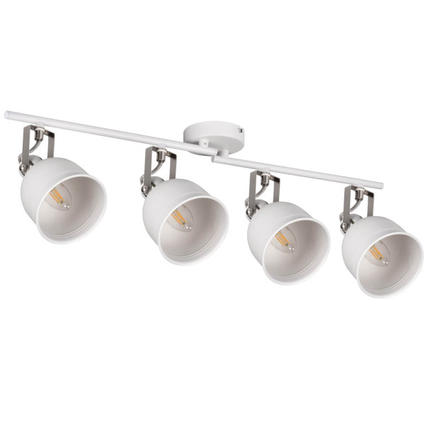 Kanlux Wand-Deckenleuchte DERATO E14 Weiß/Silberfarben 4x 35647