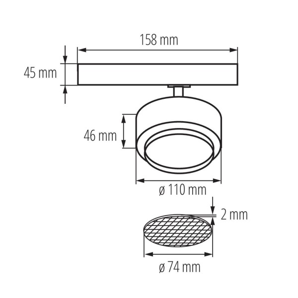 Kanlux LED-Strahler/ 3 Phasen Stromschiene BTL LED Weiß 35654