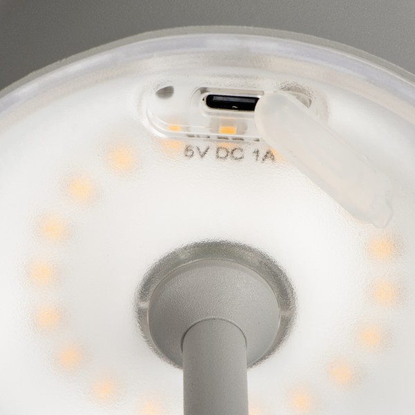 Kanlux 36326 INITA LED Akku Tischleuchte dimmbar Grau IP54