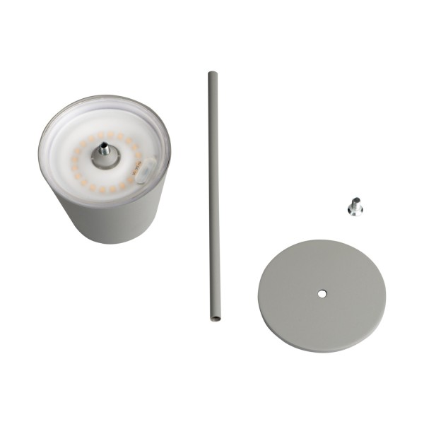 Kanlux 36326 INITA LED Akku Tischleuchte dimmbar Grau IP54