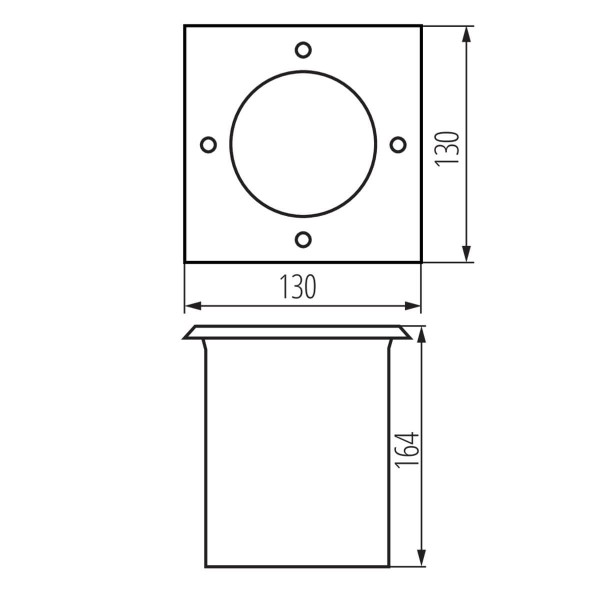 Kanlux Bodeneinbaustrahler BERG AD GU10 Edelstahl IP67 36431