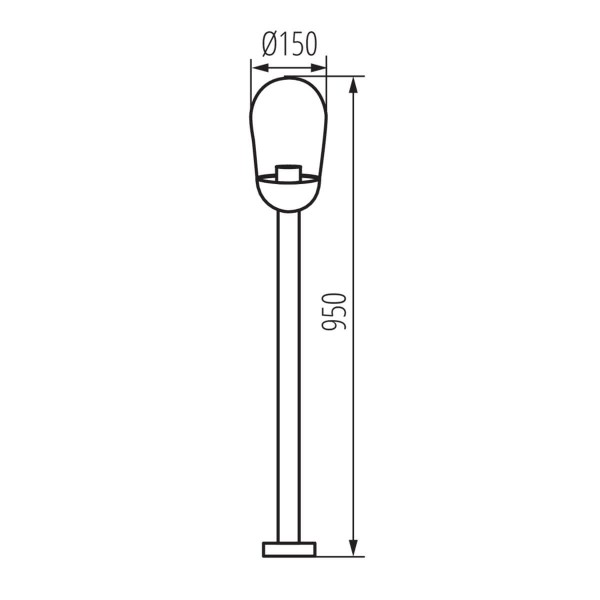 Kanlux Außenleuchte, Outdoorlampe LIEGO E27 Schwarz IP44 36530
