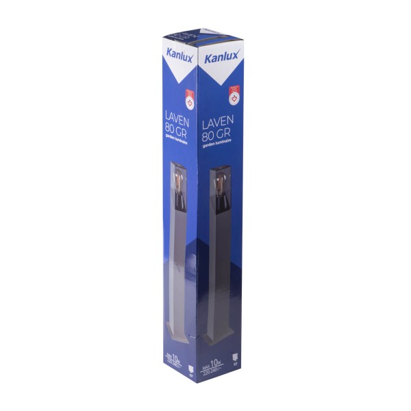 Kanlux Außenleuchte, Outdoorlampe LAVEN E27 Graphit IP44 36545