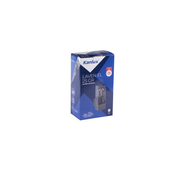 Kanlux Außenleuchte, Outdoorlampe LAVEN E27 Graphit IP44 36548