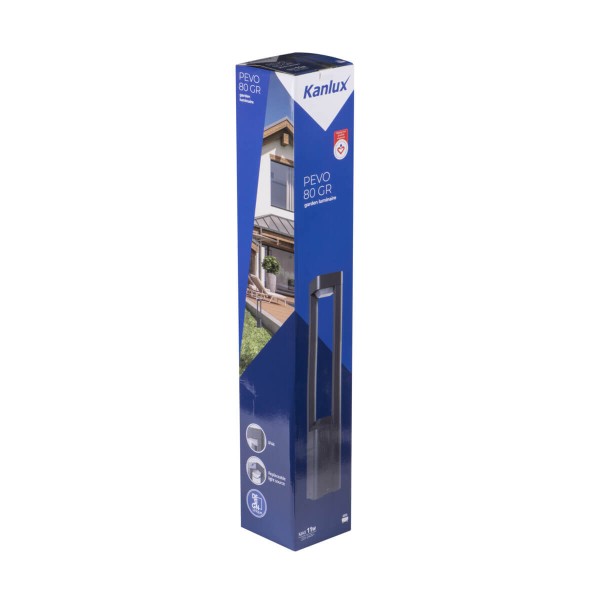 Kanlux Außenleuchte, Outdoorlampe PEVO GX53 Graphit IP44 36550