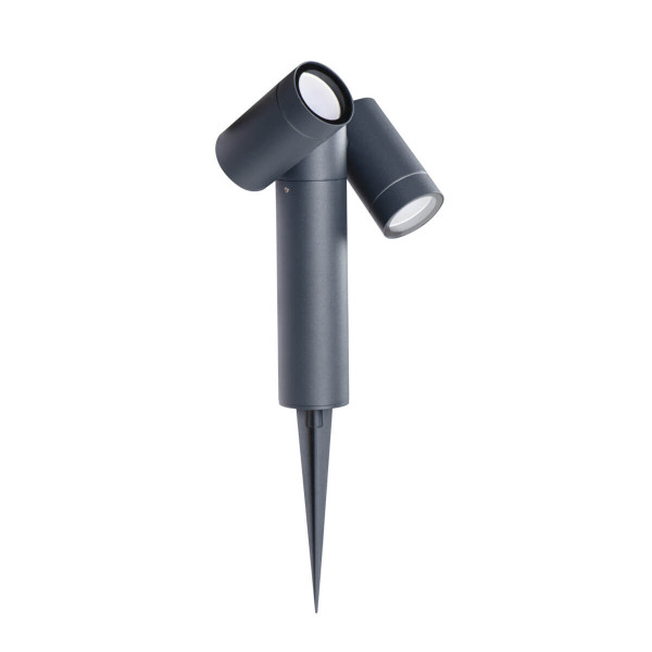 Kanlux Außenleuchte, Outdoorlampe USTI SP GU10 Anthrazit 2x IP54 36560
