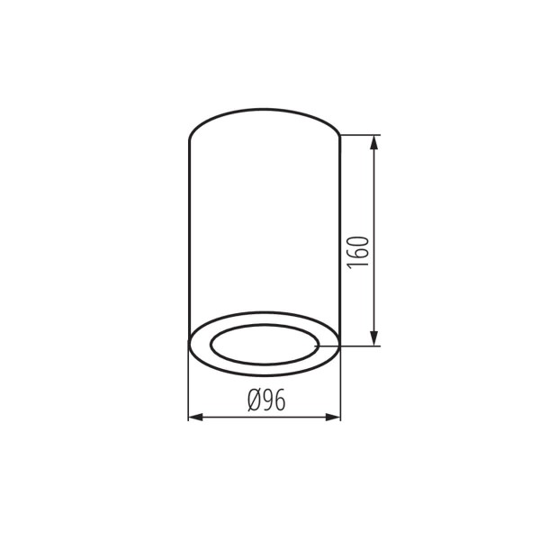 Kanlux Deckenleuchte AQILO E27 Graphit IP65 36643